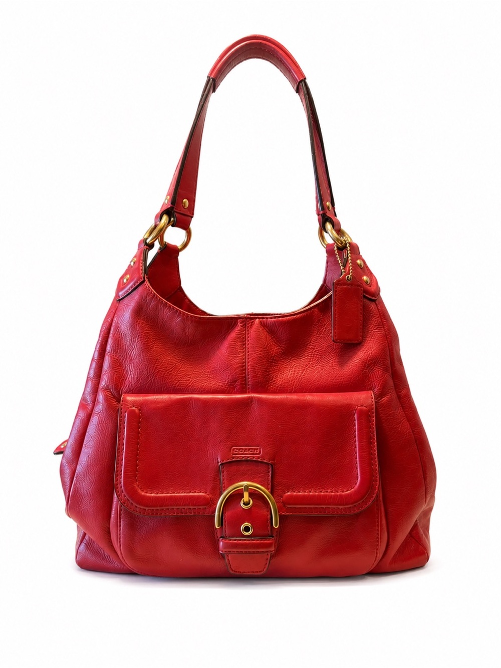 Coach Red Leather Campbell Hobo Bag
